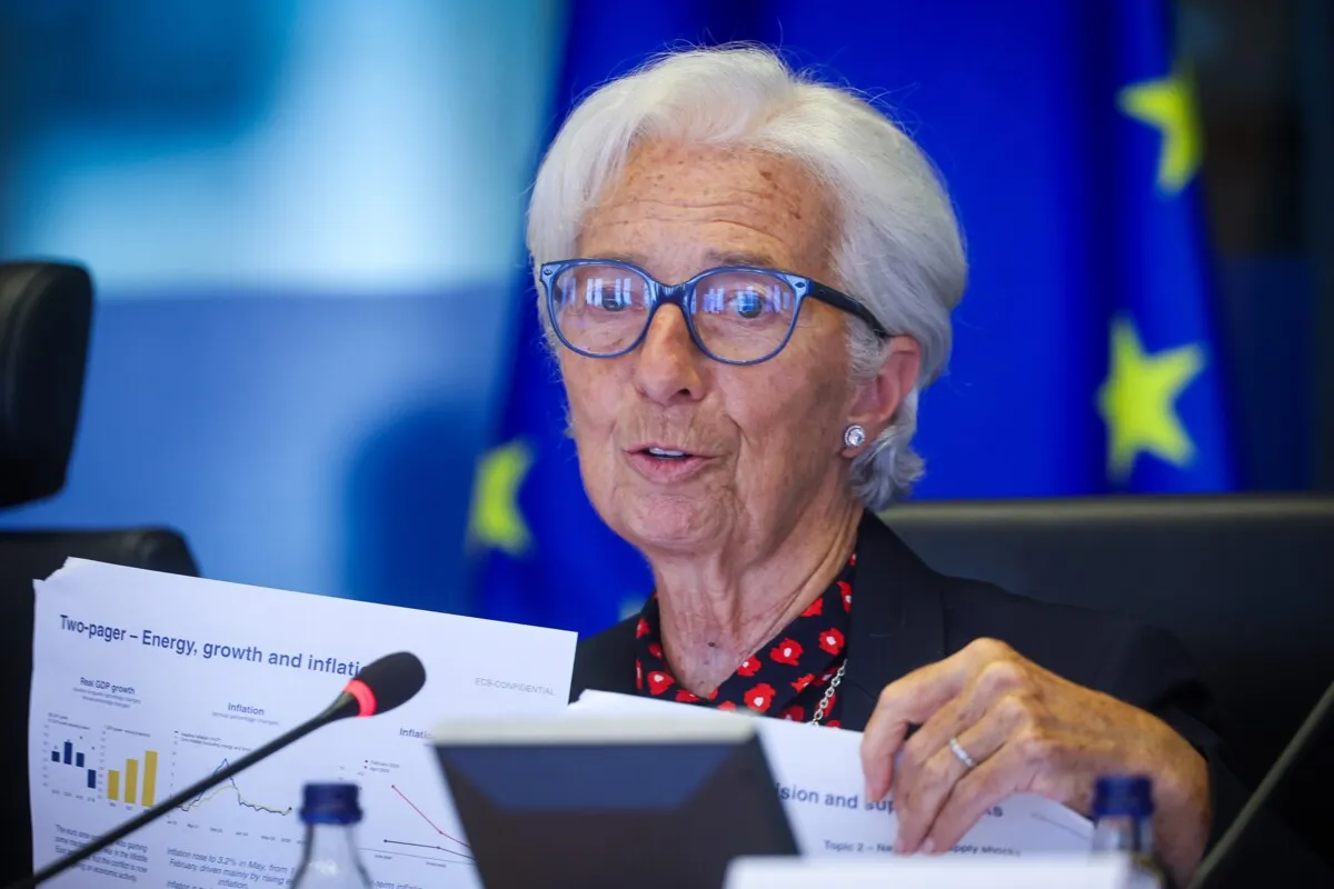 European Central Bank keeps rates unchanged but fears an energy shock